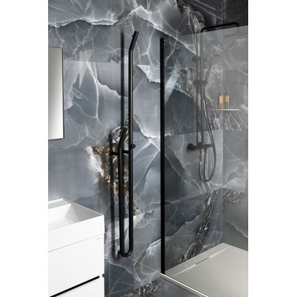 Sapho - Uscător electric pentru prosoape DUOPASSO cu temporizator, 45 W, 170 x 12 cm, negru mat