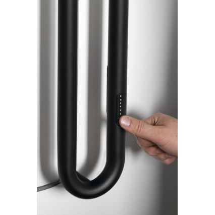 Sapho - Uscător electric pentru prosoape DUOPASSO cu temporizator, 45 W, 170 x 12 cm, negru mat