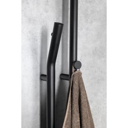 Sapho - Uscător electric pentru prosoape DUOPASSO cu temporizator, 45 W, 170 x 12 cm, negru mat