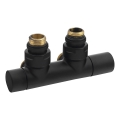 Sapho - Kit de valve pentru racord central TWIN, negru mat