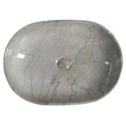 Sapho - Lavoar DALMA pentru blat, 59 x 42 cm, ceramică/gri