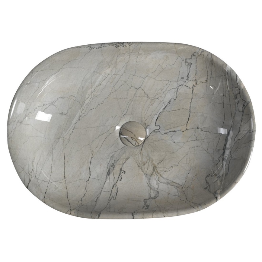 Sapho - Lavoar DALMA pentru blat, 59 x 42 cm, ceramică/gri