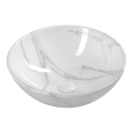 Sapho - Lavoar DALMA pentru blat, Ø 42 cm, ceramică/Carrara/alb