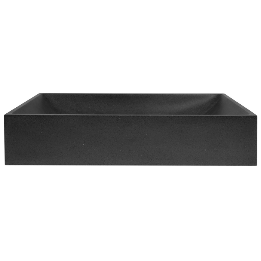 Sapho - Lavoar pe blat 58x36 cm beton/negru