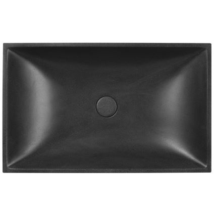Sapho - Lavoar pe blat 58x36 cm beton/negru