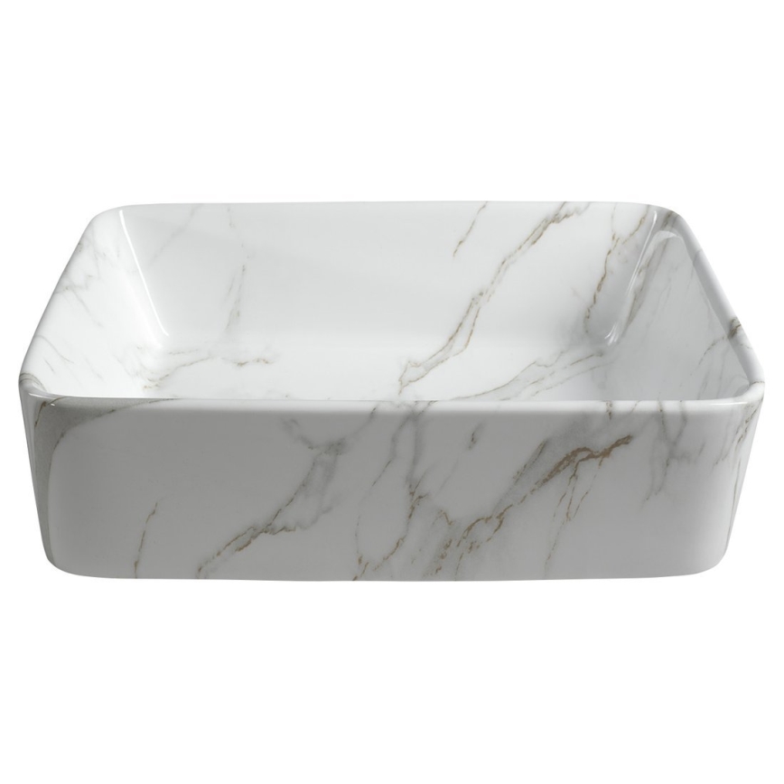 Sapho - Lavoar pe blat DALMA 47,5 x 37,5 cm, ceramică/Carrara