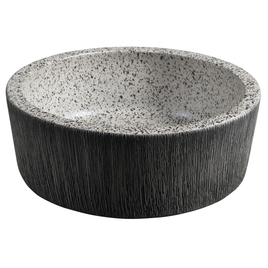 Sapho - Lavoar pe blat PRIORI Ø 41 cm alb/gri