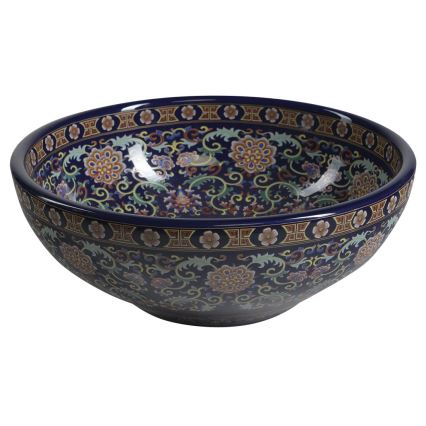 Sapho - Lavoar pe blat PRIORI Ø 41 cm, ceramică/multicolor