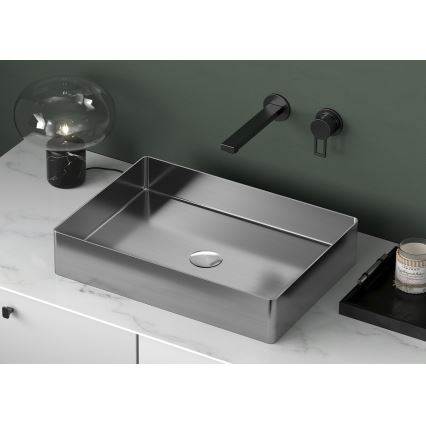 Sapho - Lavoar pentru blat AURUM 50x35 cm, inox periat
