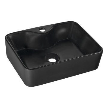 Sapho - Lavoar pentru blat BALENA 48x37 cm, negru mat