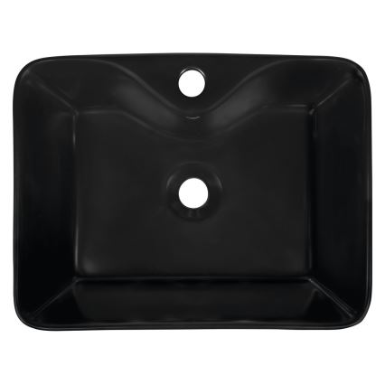 Sapho - Lavoar pentru blat BALENA 48x37 cm, negru mat