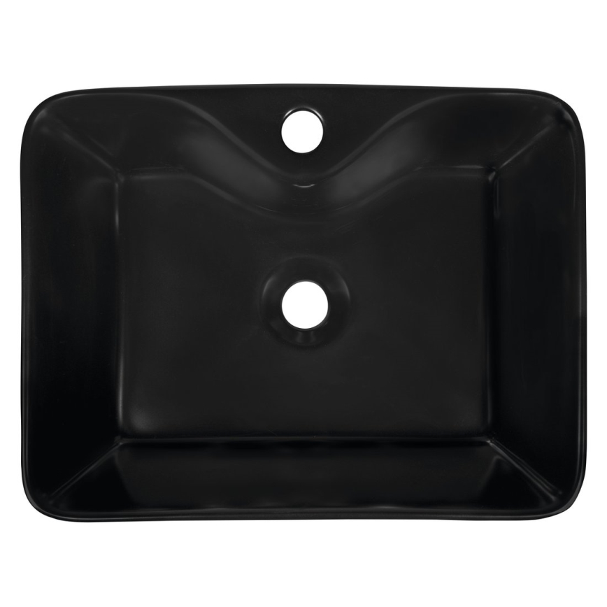 Sapho - Lavoar pentru blat BALENA 48x37 cm, negru mat