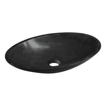 Sapho - Lavoar pentru blat BLOK 60x35 cm marquin/negru mat