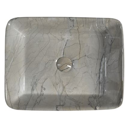 Sapho - Lavoar pentru blat DALMA, 47,5 x 37,5 cm, ceramică/gri