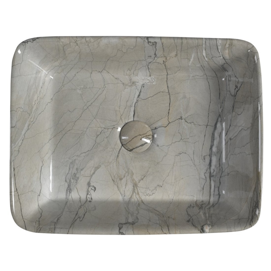 Sapho - Lavoar pentru blat DALMA, 47,5 x 37,5 cm, ceramică/gri
