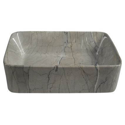 Sapho - Lavoar pentru blat DALMA, 47,5 x 37,5 cm, ceramică/gri