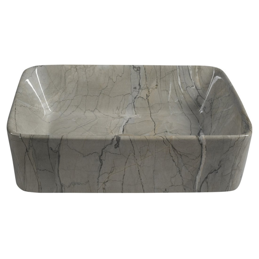 Sapho - Lavoar pentru blat DALMA, 47,5 x 37,5 cm, ceramică/gri