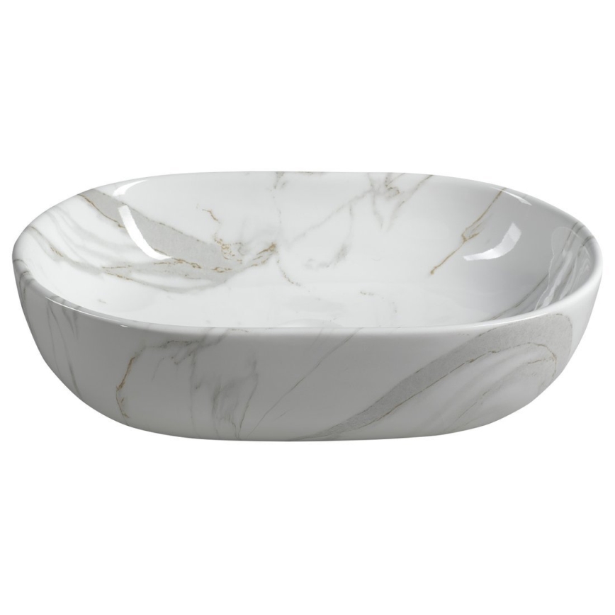 Sapho - Lavoar pentru blat DALMA 59 x 42 cm, ceramică/Carrara