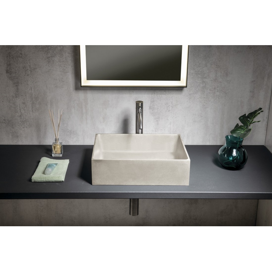 Sapho - Lavoar pentru blat FORMIGO 47,5 x 36,5 cm, beton/nisip mat