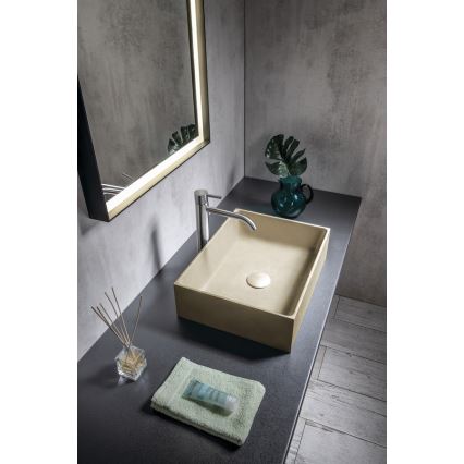Sapho - Lavoar pentru blat FORMIGO 47,5x36,5 cm beton/bej