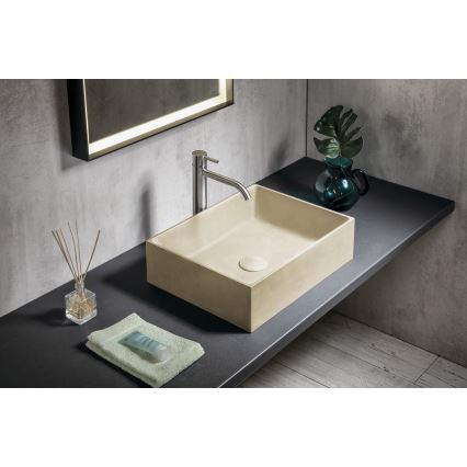Sapho - Lavoar pentru blat FORMIGO 47,5x36,5 cm beton/bej