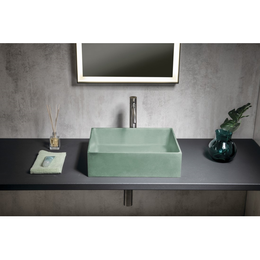 Sapho - Lavoar pentru blat FORMIGO 47,5x36,5 cm beton/verde