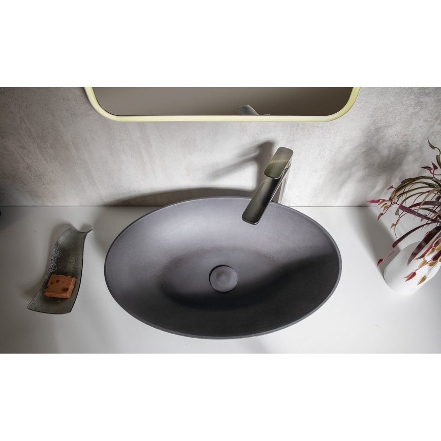 Sapho - Lavoar pentru blat FORMIGO 60 x 40 cm beton/antracit