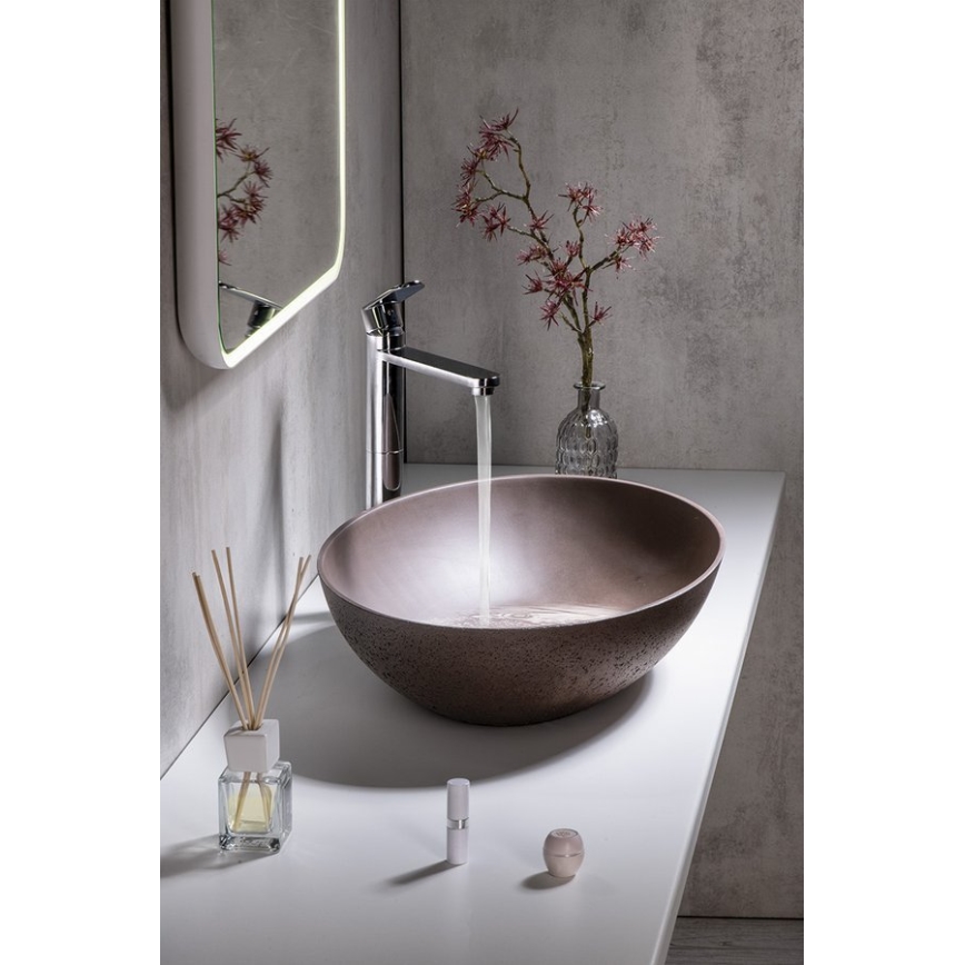 Sapho - Lavoar pentru blat FORMIGO 60x40 cm beton/maro