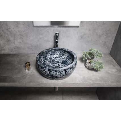 Sapho - Lavoar pentru blat PRIORI Ø 41 cm ceramică/albastru
