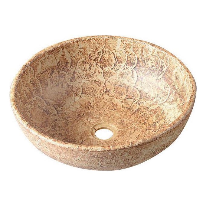 Sapho - Lavoar pentru blat PRIORI Ø 41 cm, ceramică/maro