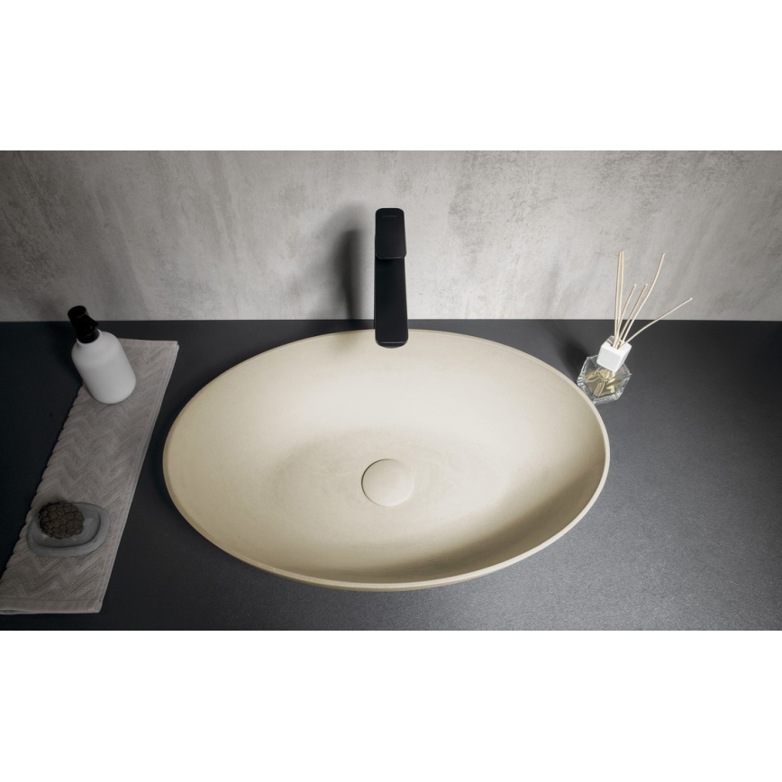 Sapho - Lavoar pentru montaj pe blat FORMIGO 60x40 cm, beton/bej
