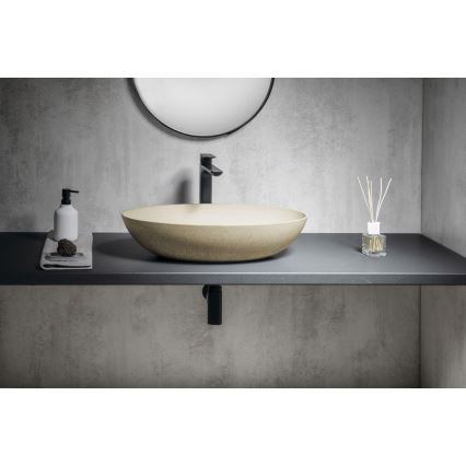 Sapho - Lavoar pentru montaj pe blat FORMIGO 60x40 cm, beton/bej