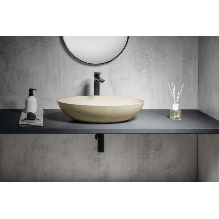Sapho - Lavoar pentru montaj pe blat FORMIGO 60x40 cm, beton/bej