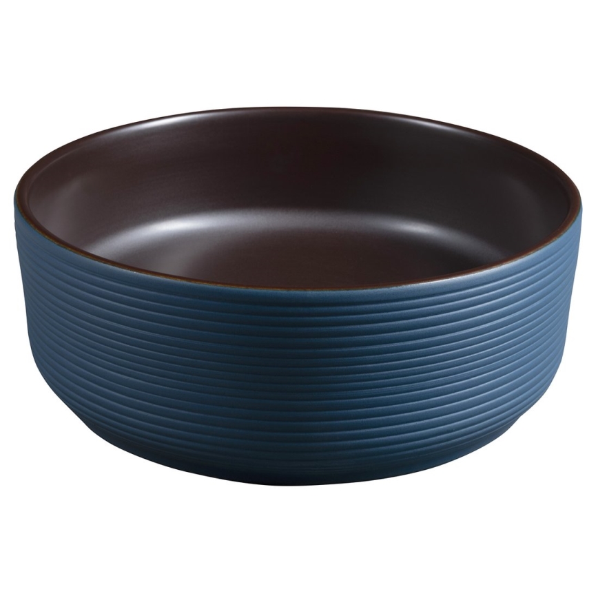 Sapho - Lavoar pentru montaj pe blat PRIORI Ø 41 cm, maro/albastru