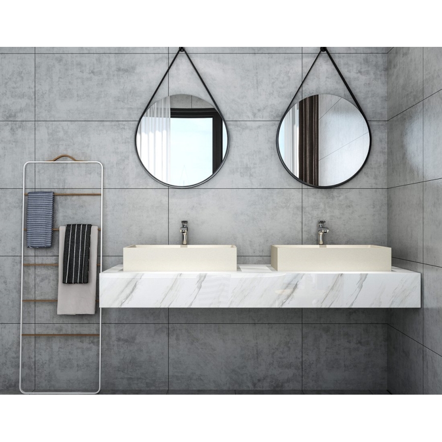 Sapho - Lavoar pentru montare pe blat 58x36 cm, finisaj beton/bej