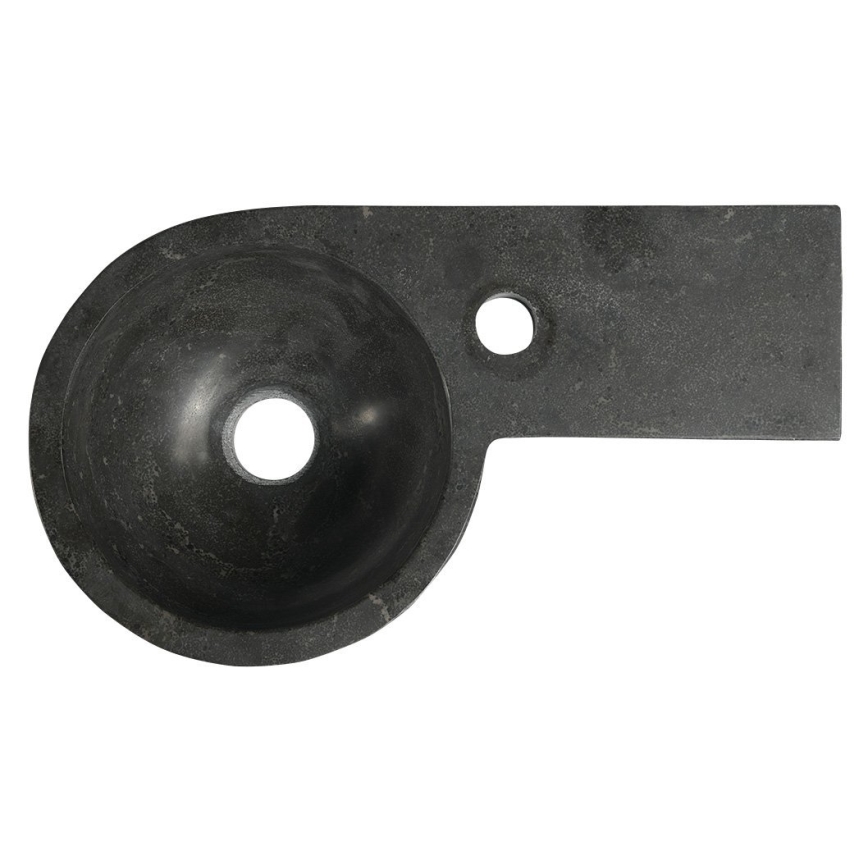 Sapho - Lavoar suspendat de colț BLOK 40 x 23 cm, montare pe dreapta, antracit