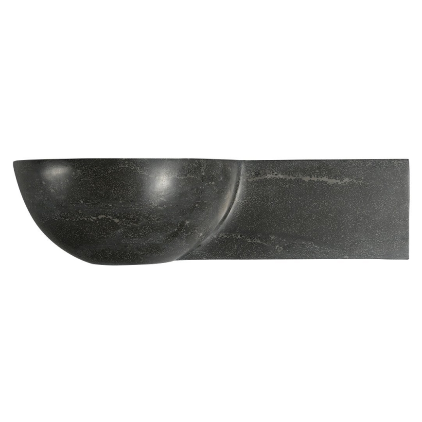 Sapho - Lavoar suspendat de colț BLOK 40 x 23 cm, montare pe dreapta, antracit