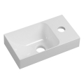 Sapho - Lavoar suspendat PICCOLINO 30x17 cm, pentru montare pe partea dreaptă, marmură turnată, albă