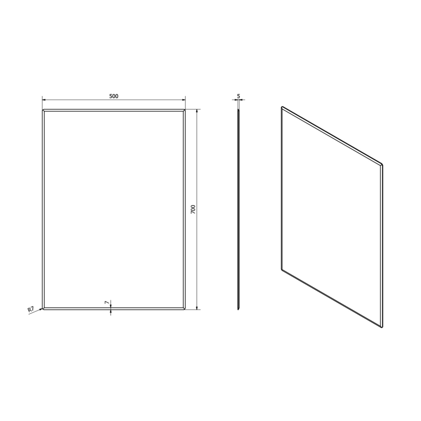 Sapho - Oglindă ACCORD 50x70 cm clară