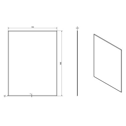 Sapho - Oglindă ACCORD 70x90 cm