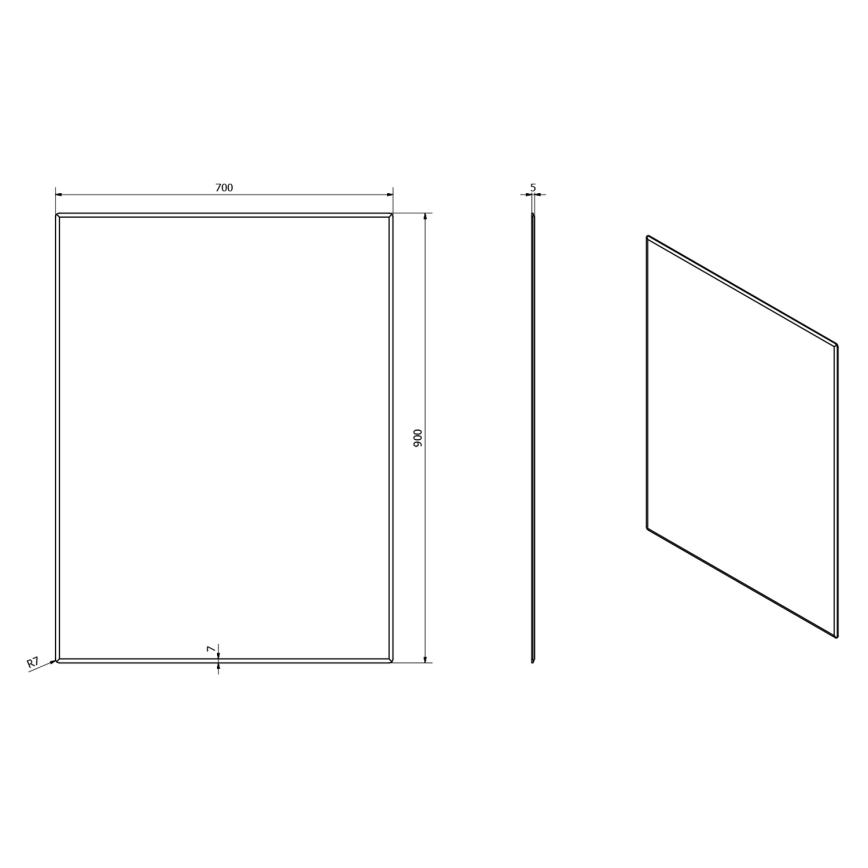 Sapho - Oglindă ACCORD 70x90 cm
