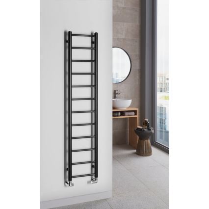 Sapho - Radiator de baie DINA 138x30 cm, negru mat