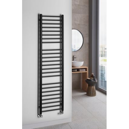 Sapho - Radiator de baie DINA 156x40 cm negru mat