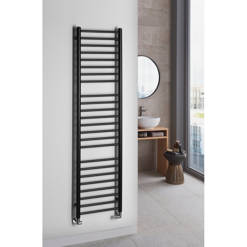 Sapho - Radiator de baie DINA 156x40 cm negru mat