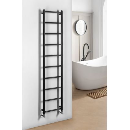 Sapho - Radiator de baie DINA 168 x 35 cm, negru mat