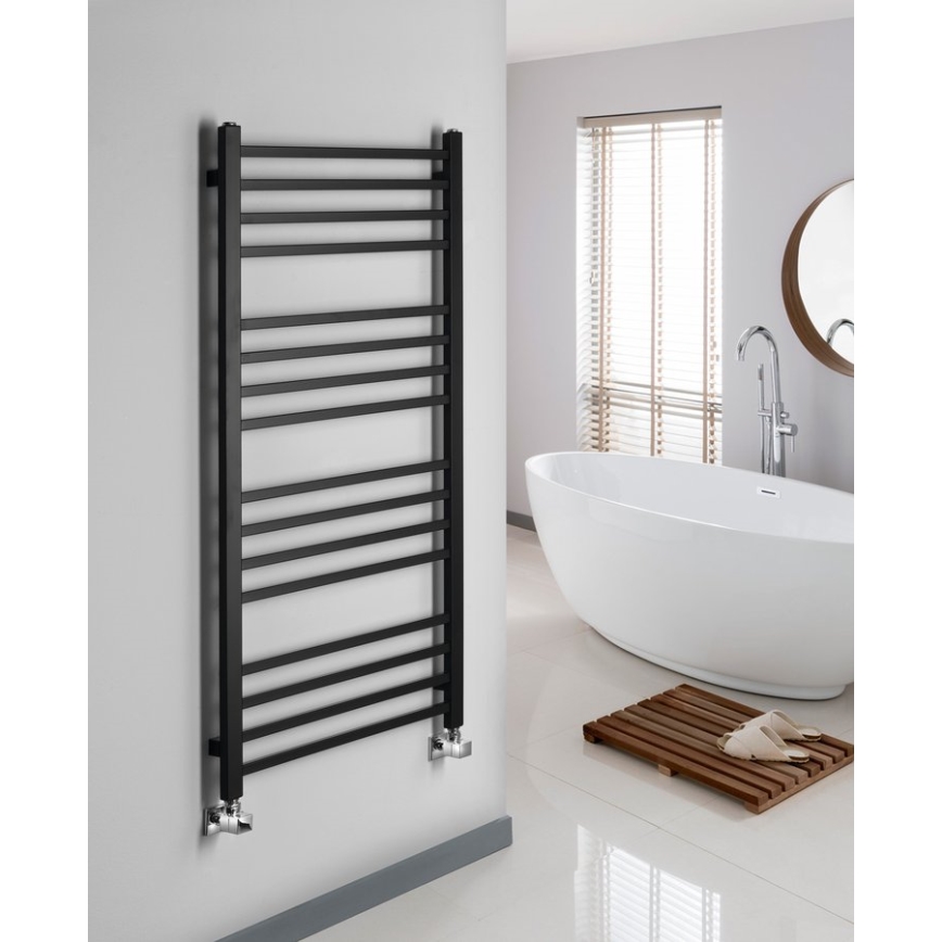 Sapho - Radiator de baie METRO 120 x 50 cm, negru mat