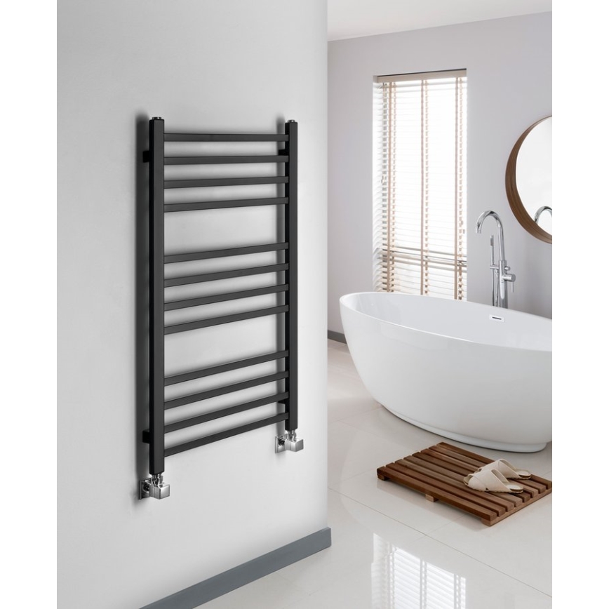 Sapho - Radiator de baie METRO, 266 W, 45 x 89 cm, negru mat