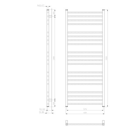 Sapho - Radiator de baie METRO 60x151x60 cm, alb