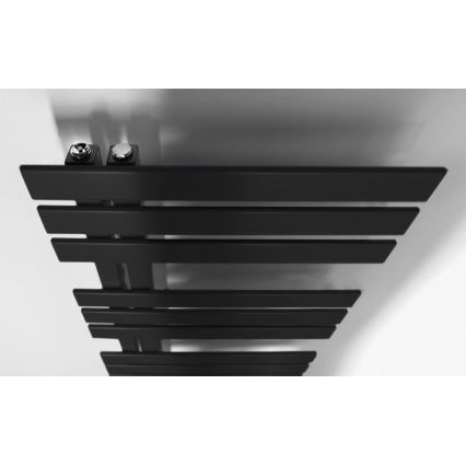 Sapho - Radiator de baie SILVANA 124x50 cm negru mat