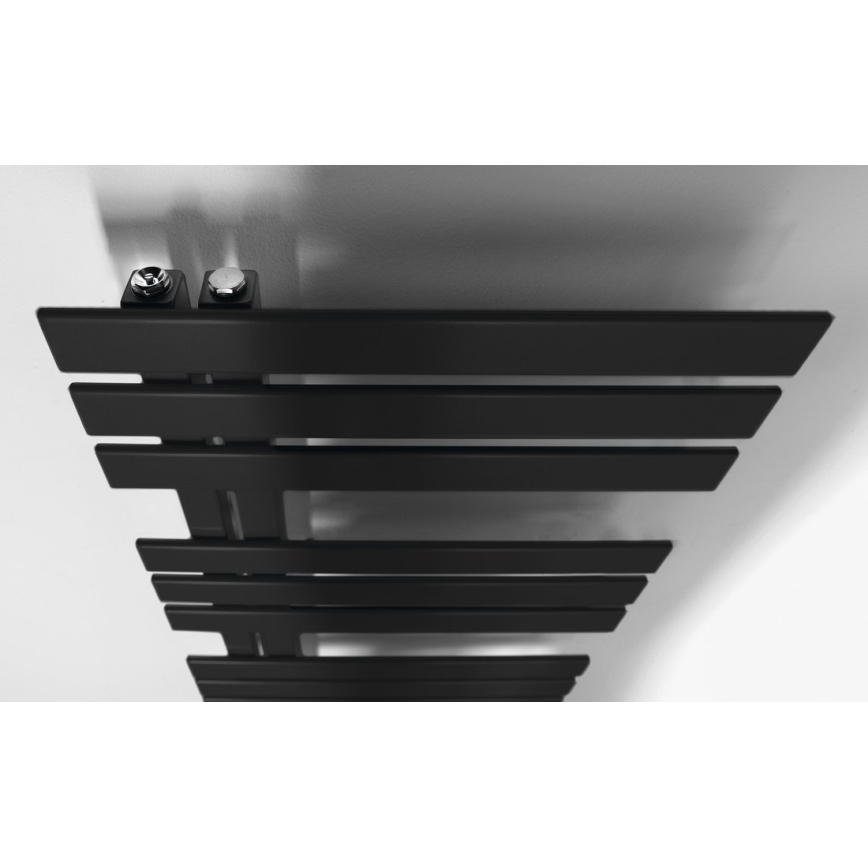 Sapho - Radiator de baie SILVANA 124x50 cm negru mat